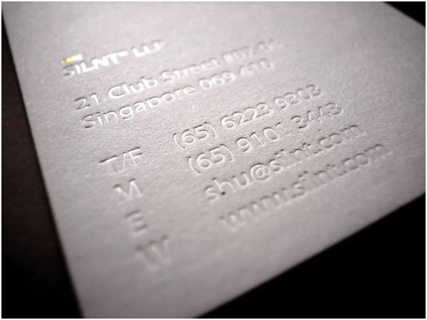 壓痕名片 壓痕名片